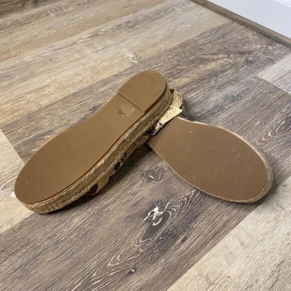 The Malia Espadrille Sandal in Snake Embossed Leather AM200 Size 7 - Picture 4 of 5